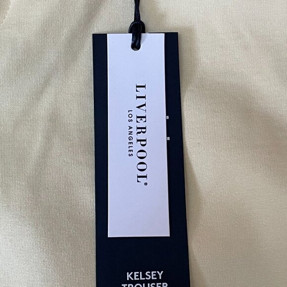 NWT Liverpool Los Angeles Yellow Kelsey Stretch Twill Mid Rise Trousers 0/25 - Picture 13 of 16